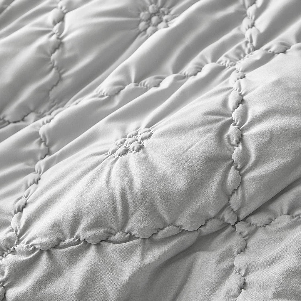 Oversized Textured Comforter Queen Glacier Gray T1181