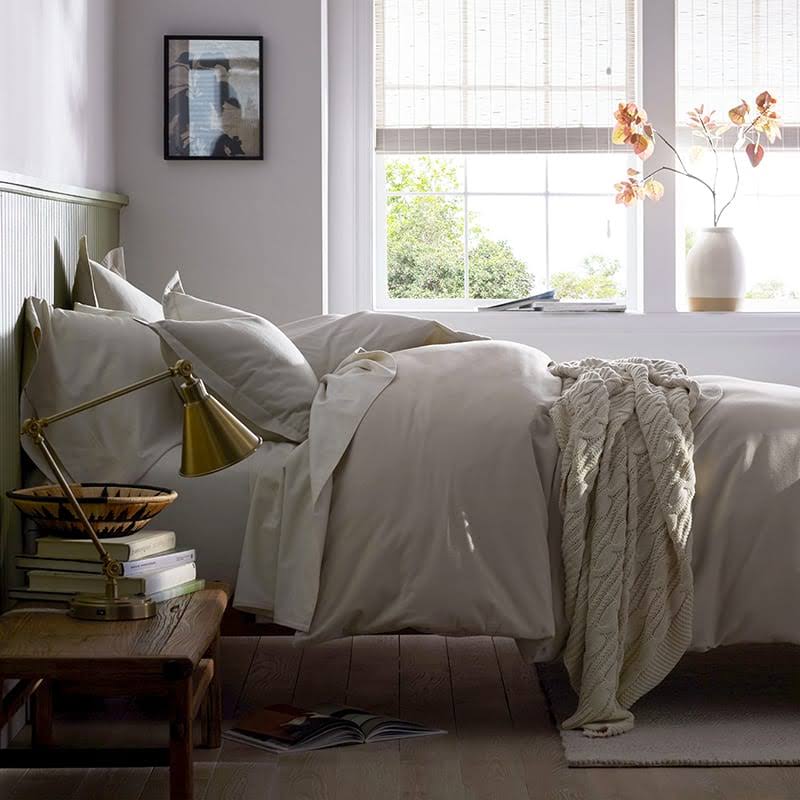 Cloud Blue Cotton Flannel Twin Duvet Cover D286