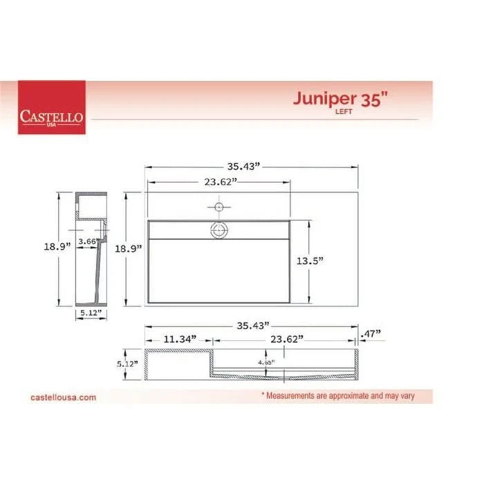 Black Wall Mounted Sink A8545