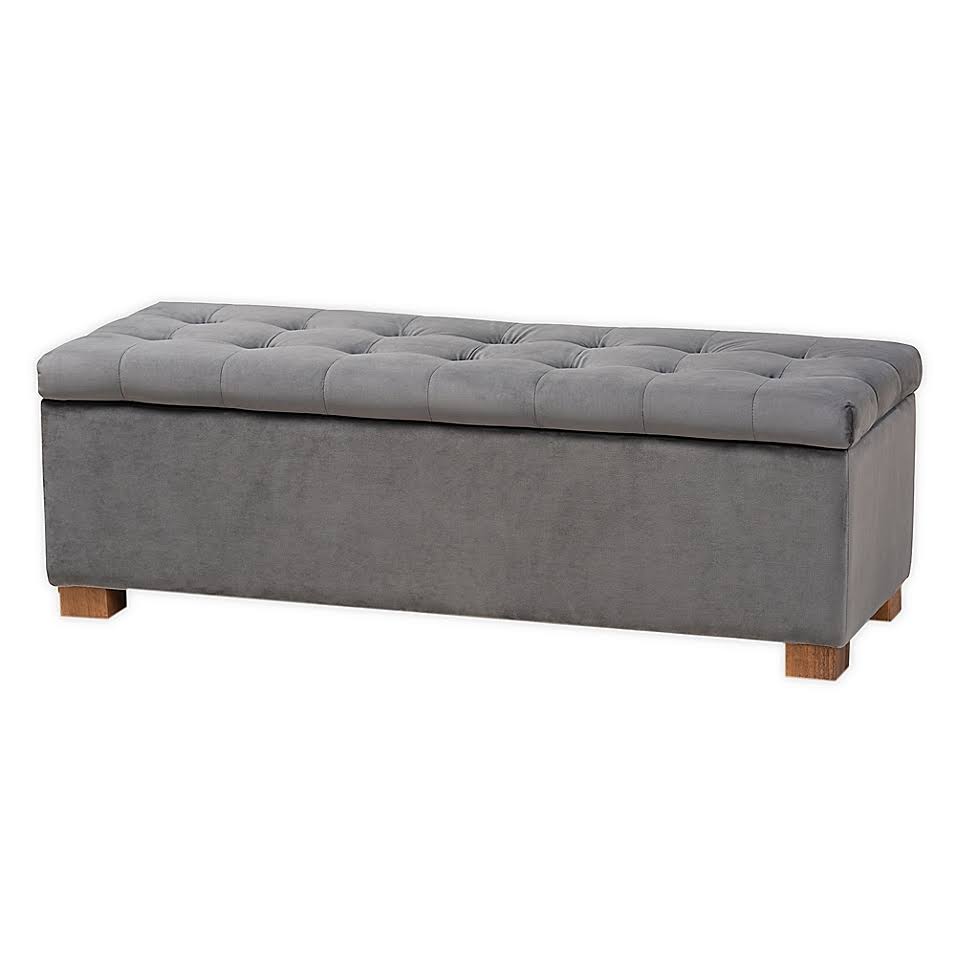 Grey/Brown Storage Bench Q54338