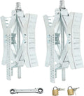 2 Set Wheel Chock Stabilizer Tire Locking Chock with Crank Handle S893082