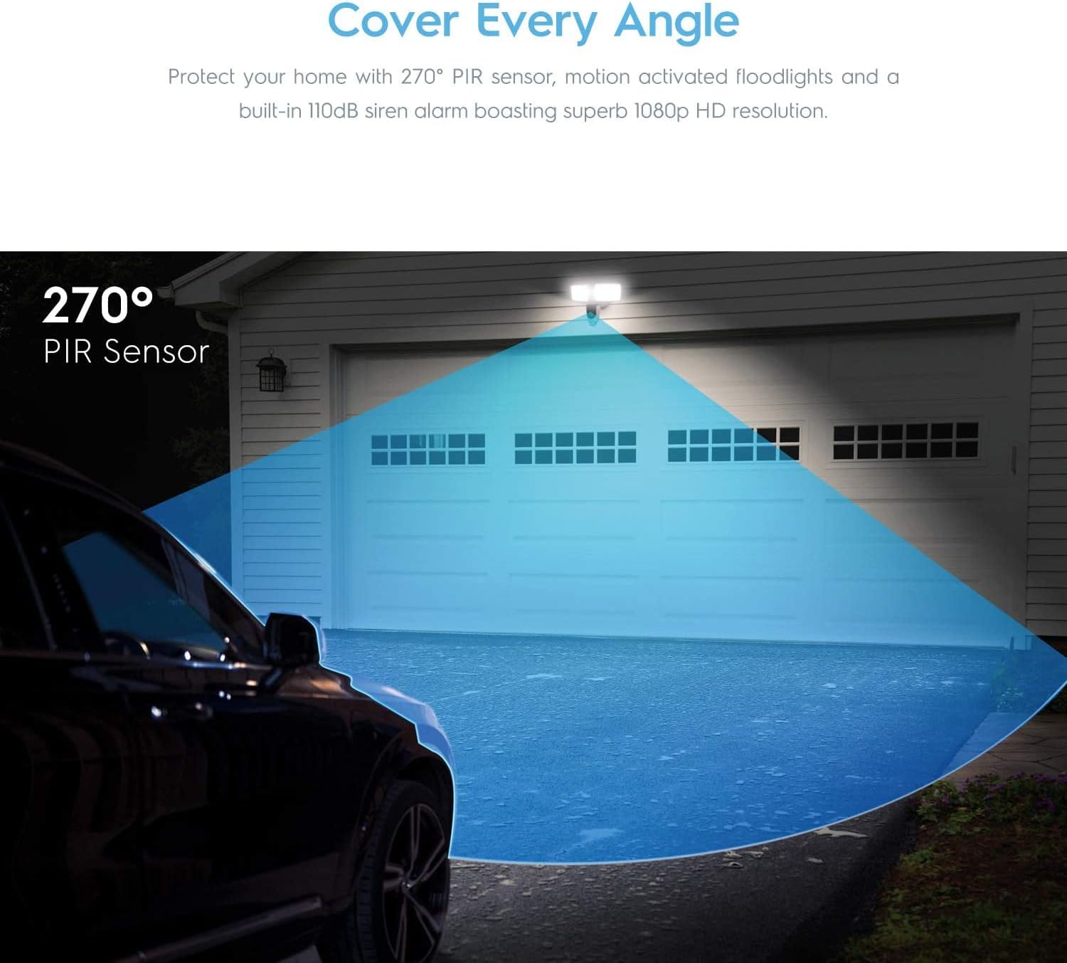 1080P Security Outdoor Camera with Flood Light D9239