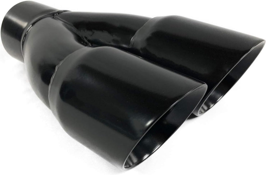 Black Stainless Steel Double Wall Exhaust Tip Pack of 2 P490