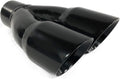 Black Stainless Steel Double Wall Exhaust Tip Pack of 2 P490