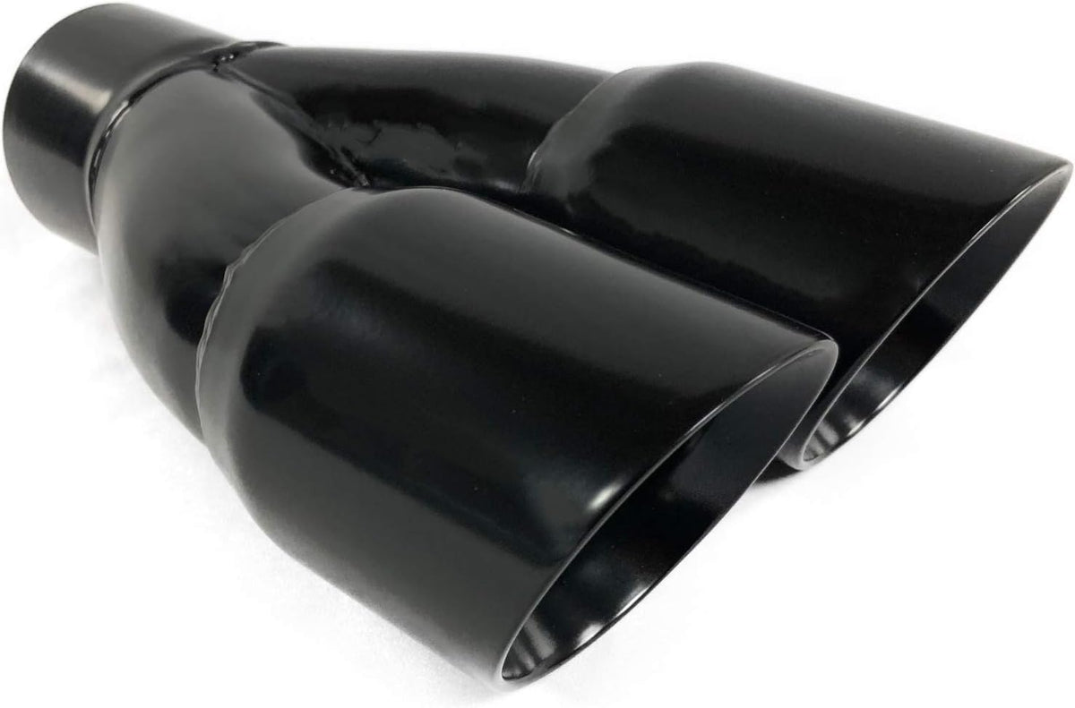 Black Stainless Steel Double Wall Exhaust Tip Pack of 2 P490