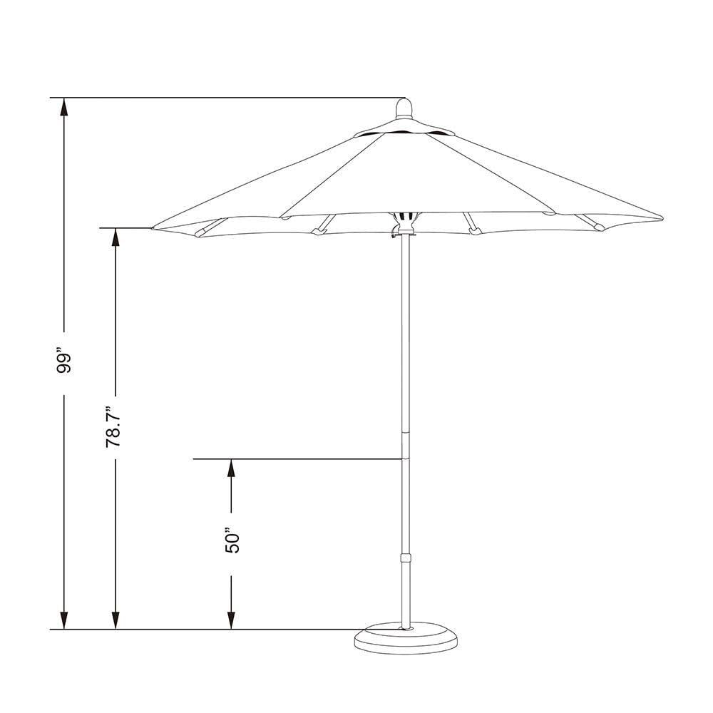 7.5 ft Wood Market Umbrella K918065