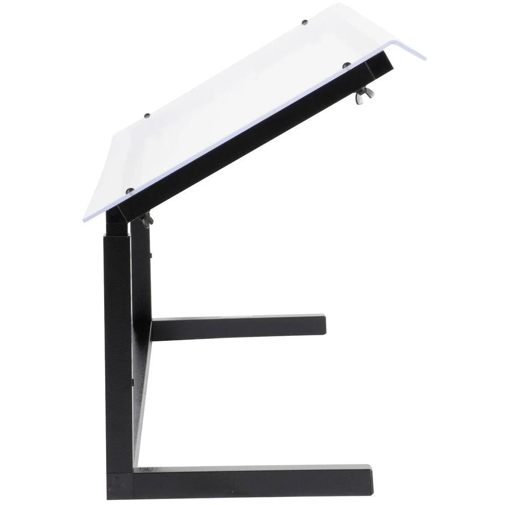 Black 48x22 Adjustable Single Sided Sneeze Guard F989342