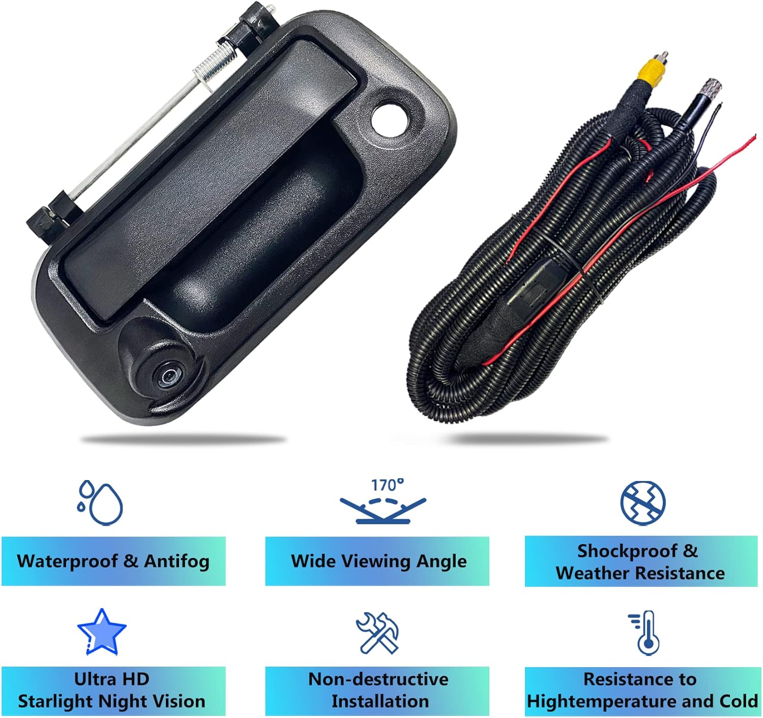 Black Tailgate Handle Backup Camera W422268