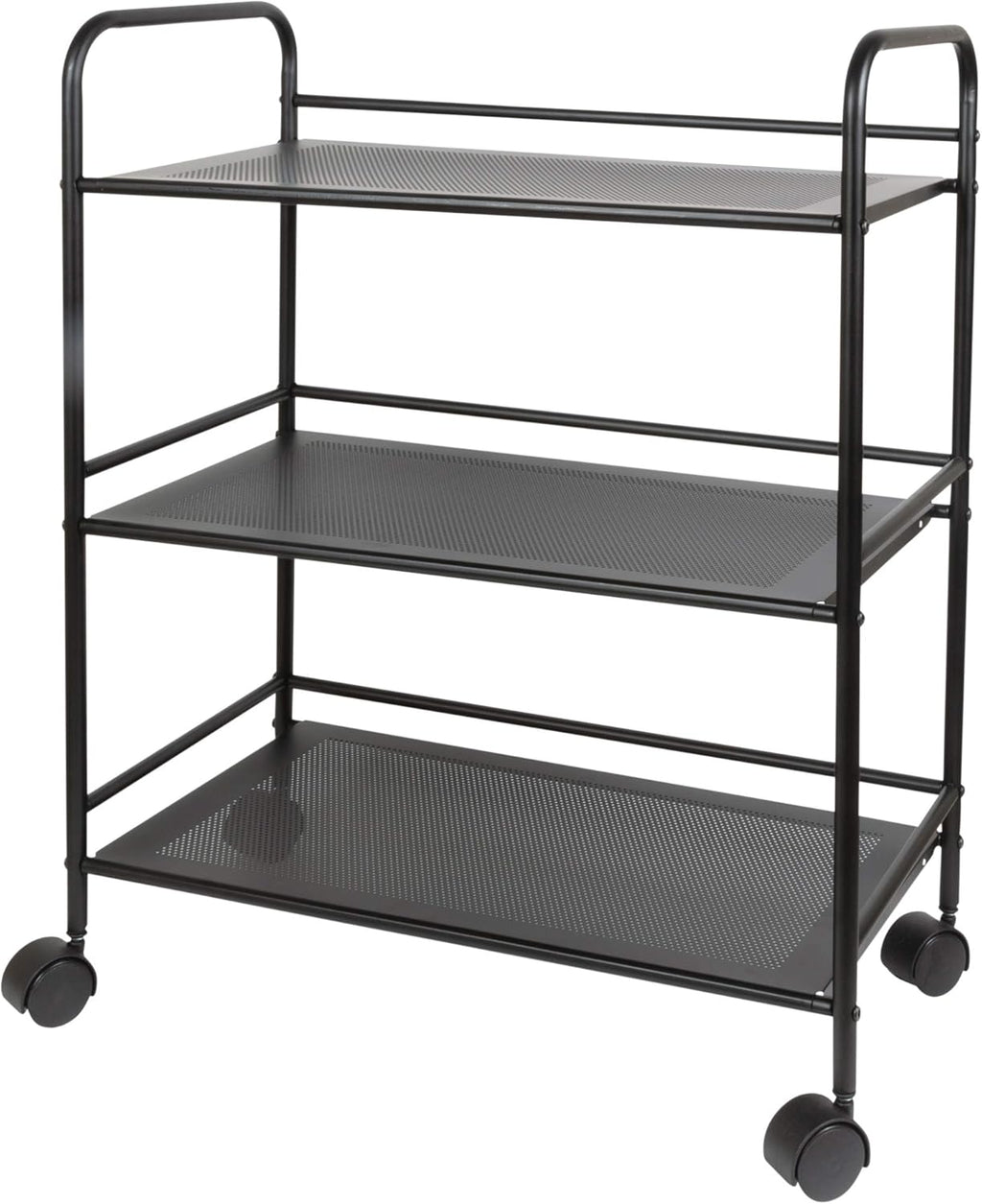 White 3-Tier Metal Rolling Utility Cart E93673