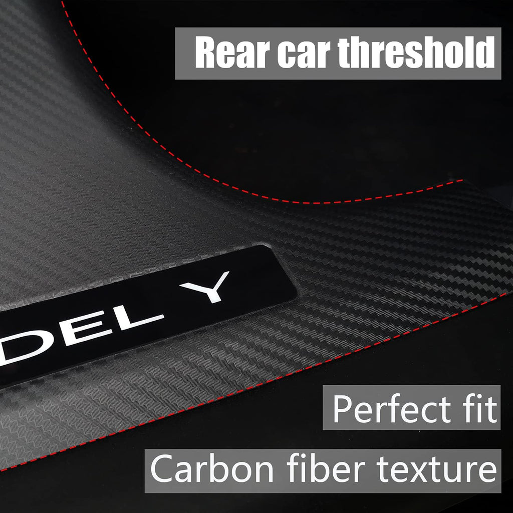Matte Carbon Fiber ABS Door Sill Protector Set Z43532