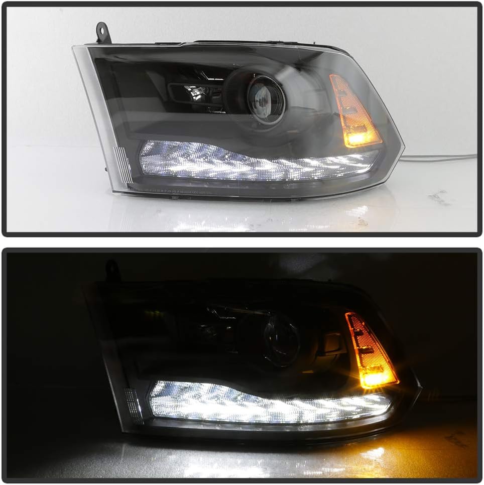 White LED DRL Headlights Assembly W786
