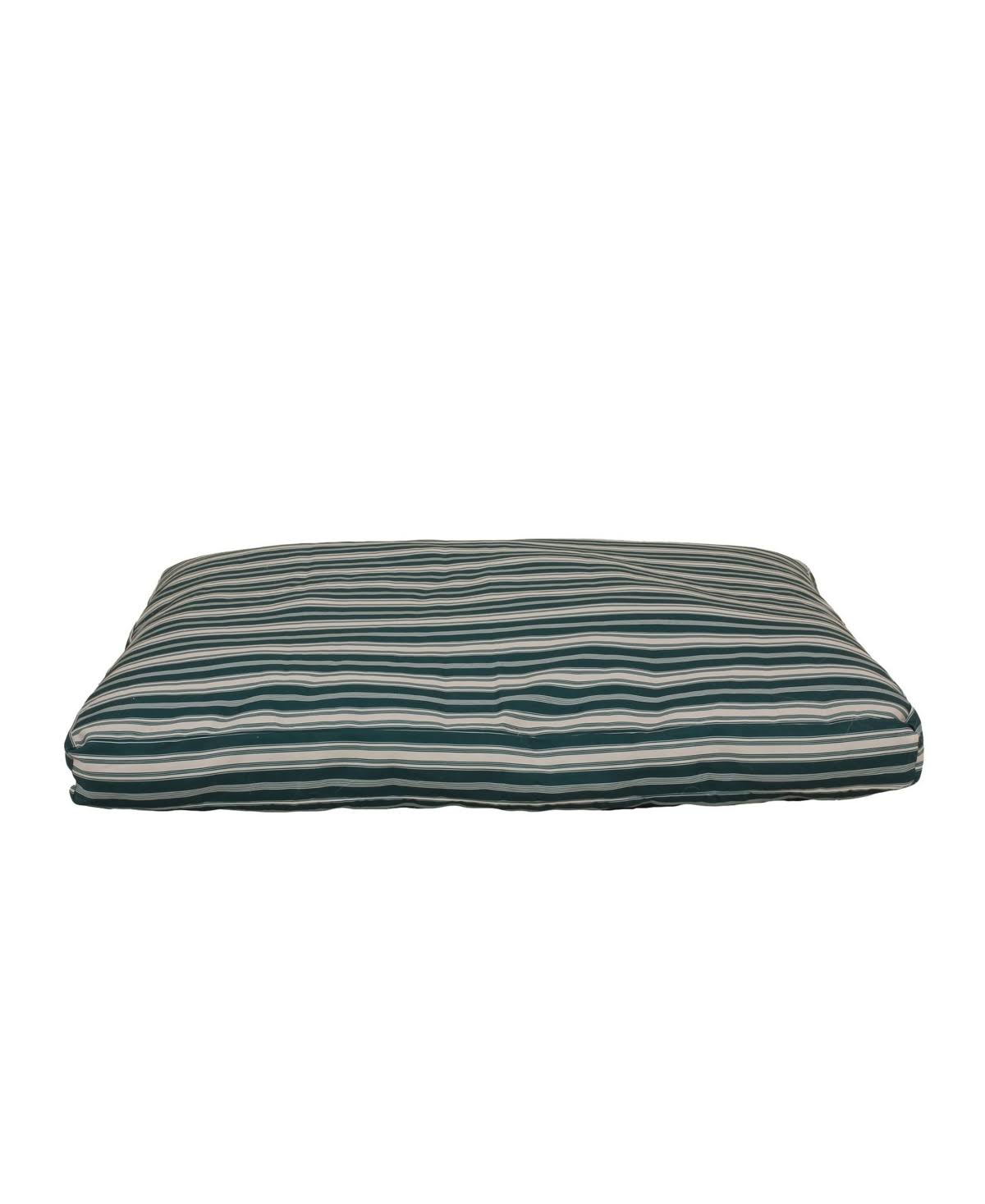 Faux Gusset Pet Bed - Green Stripe Small F661