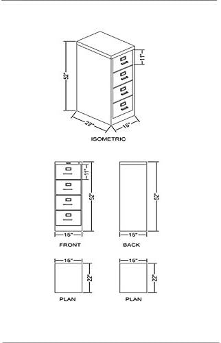 4-Drawer Vertical File Cabinet O49582