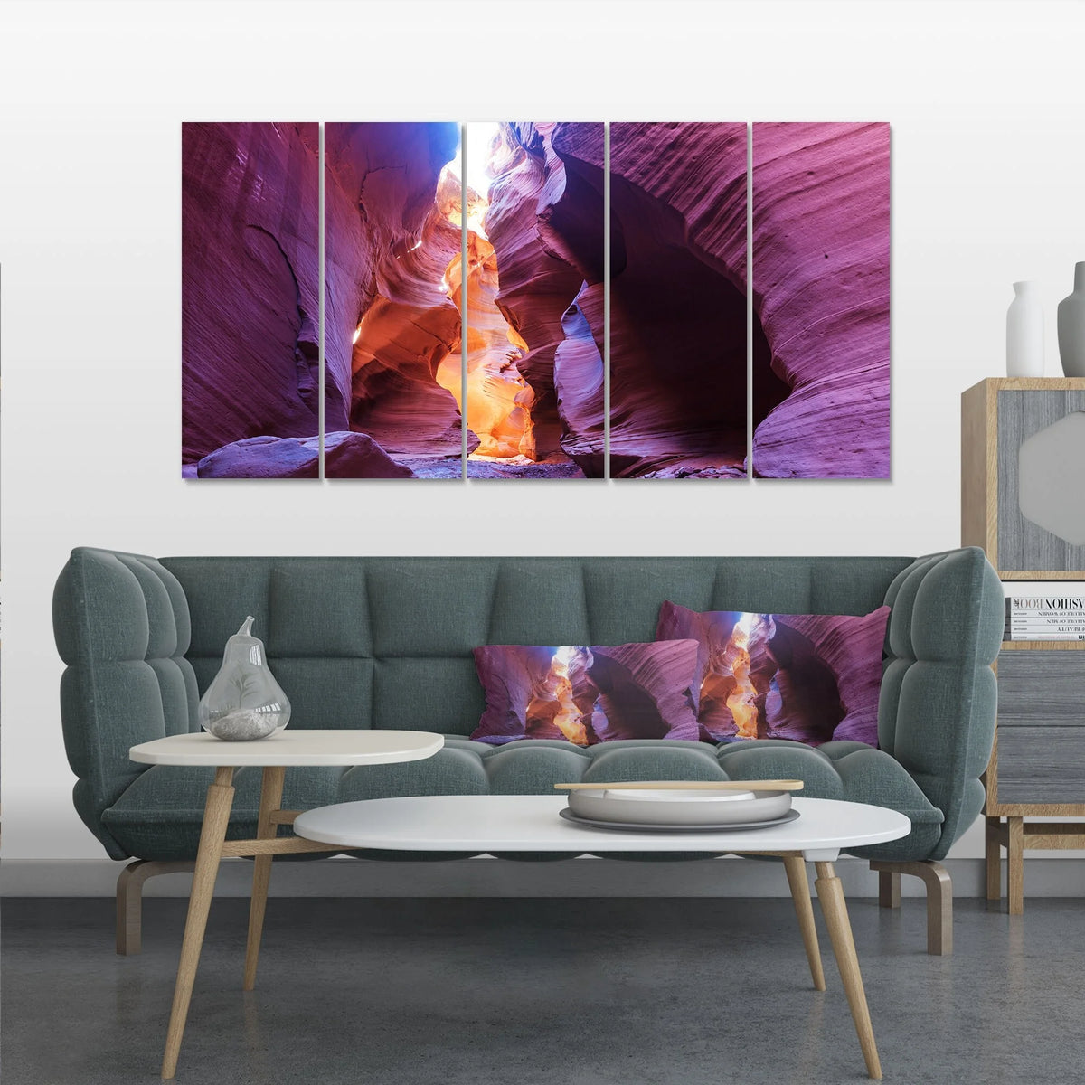 Sandstone Layer in Antelope Canyon Photography on Wrapped Canvas, 3 Panels N7979