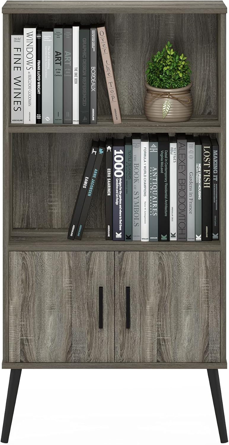 French Oak Accent Cabinet with Wood Legs, Pack of 2 V4581