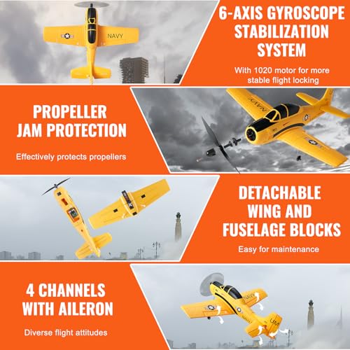2.4GHZ 4 Channel RC Airplane with 2 Batteries D80087