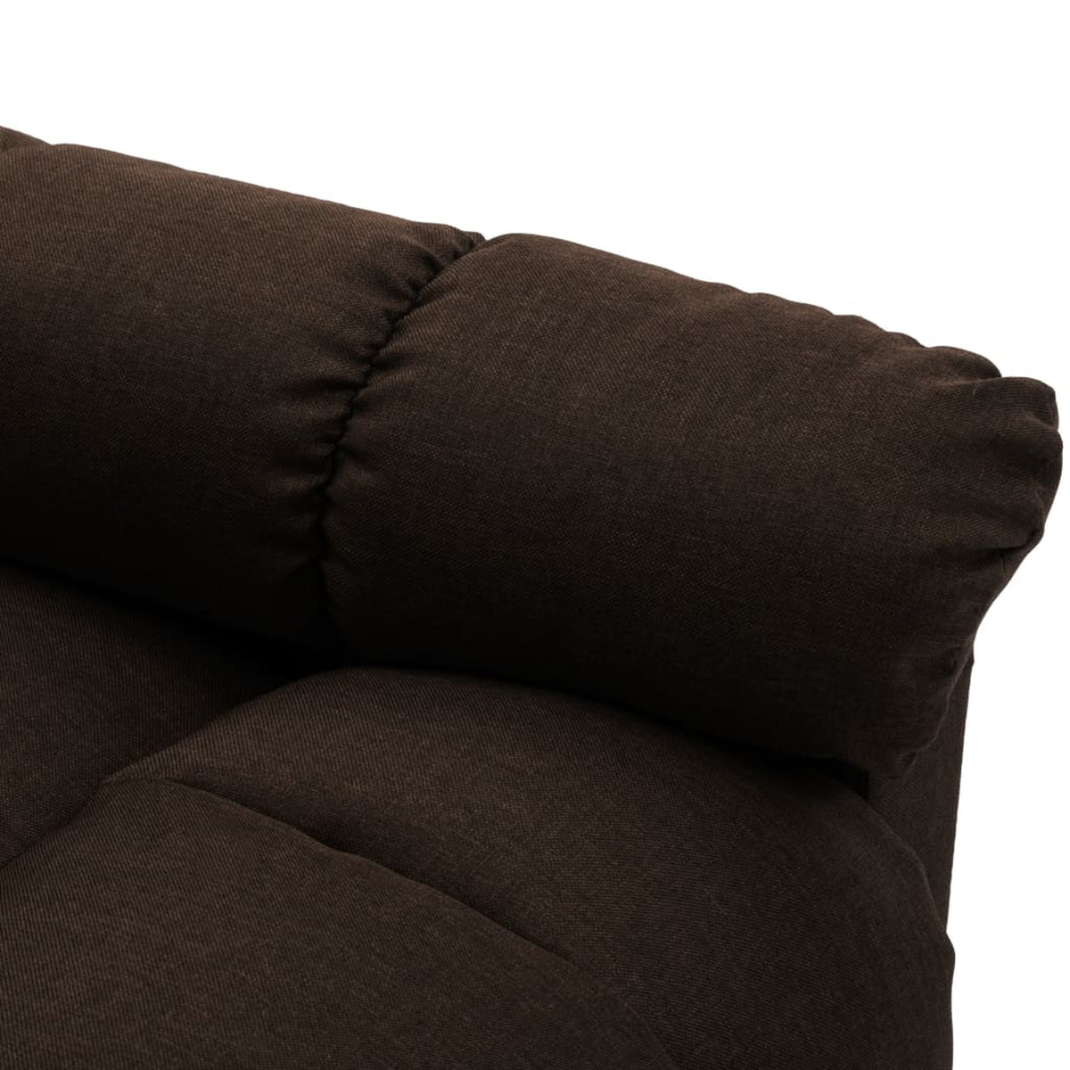Electric Massage Reclining Chair with Adjustable Footrest and Backrest Fabric Sofa Chair Recliner Dark Brown A6018