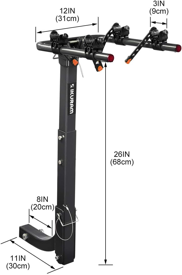 2 Bike Hitch Mount Double Foldable Rack X26518