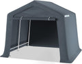 Grey 7' x 12' Heavy Duty Outdoor Storage Shelter T2501