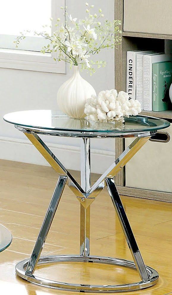 Chrome End Table D2230