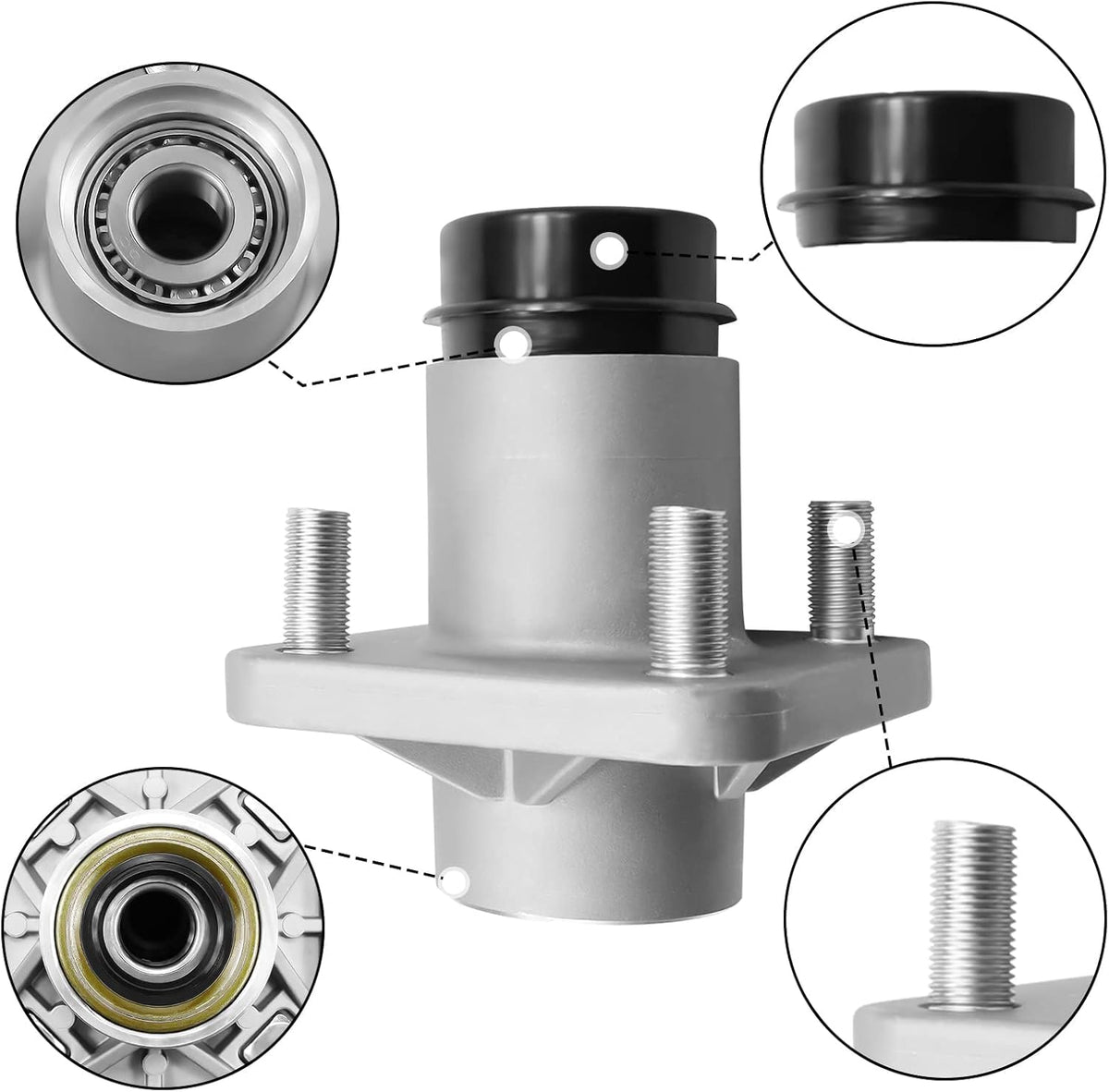 2PC Front Wheel Hub with Bearing Aluminum W1325