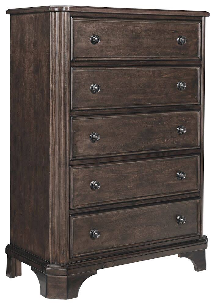 Brown Five Drawer Chest D394155