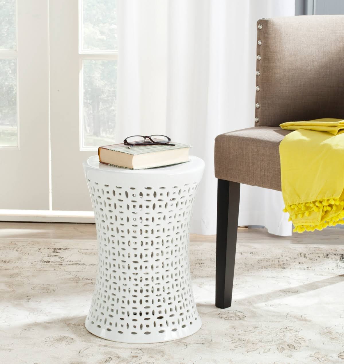 Cream Garden Stool K87852