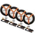 2 x 120 in. Ratchet Tie Down Straps Kit, Pack of 4 S111643