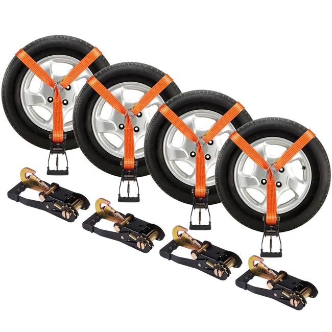 2 x 120 in. Ratchet Tie Down Straps Kit, Pack of 4 S111643