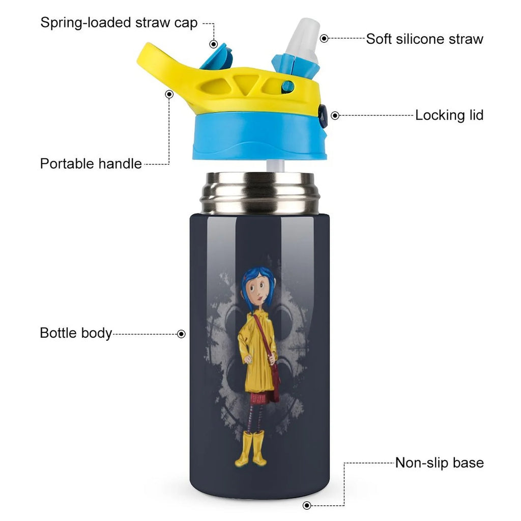 Insulated Stainless Steel Water Bottle with Straw P48353