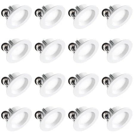 4 inch Dimmable LED Recessed Lights, Crystal White, 16 Pack S794