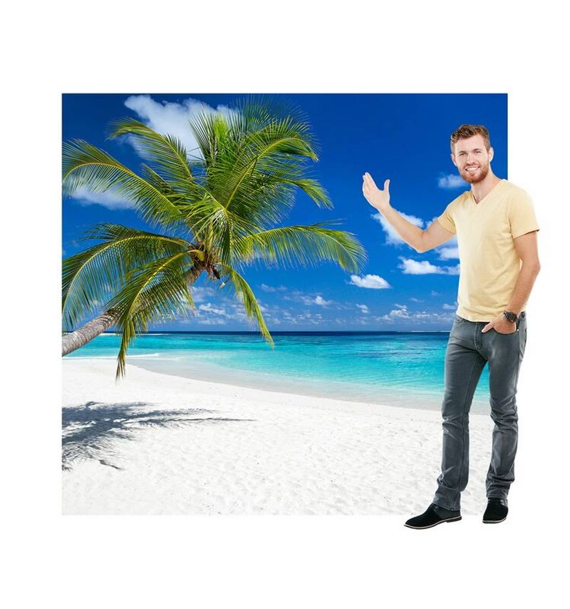 Tropical Beach Cardboard Cutout C721705