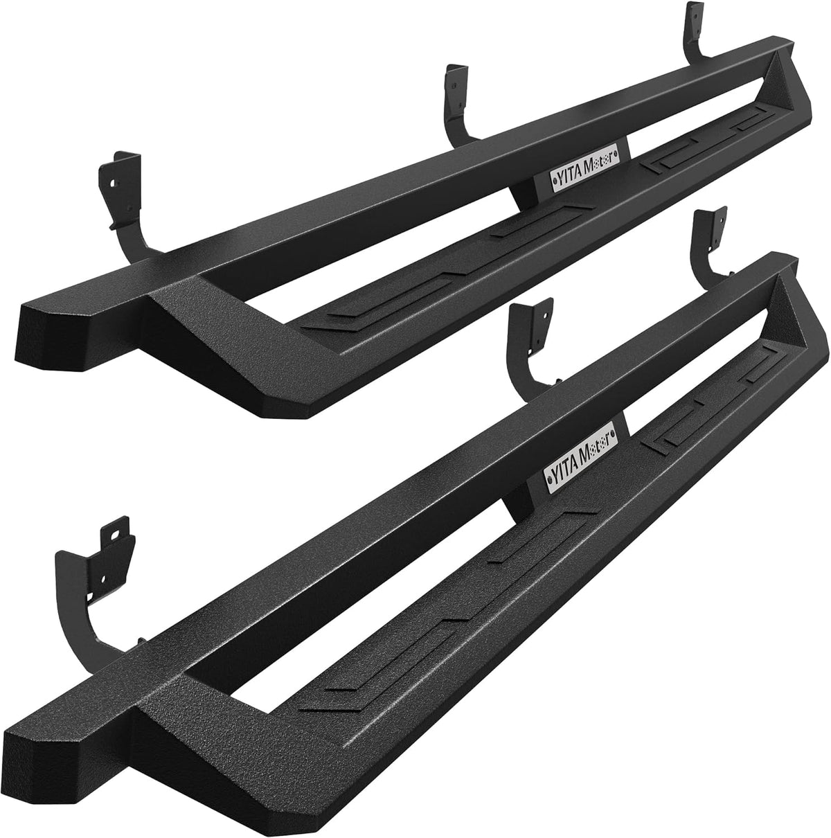 Black Powder Coated Drop Side Steps Running Boards A36237