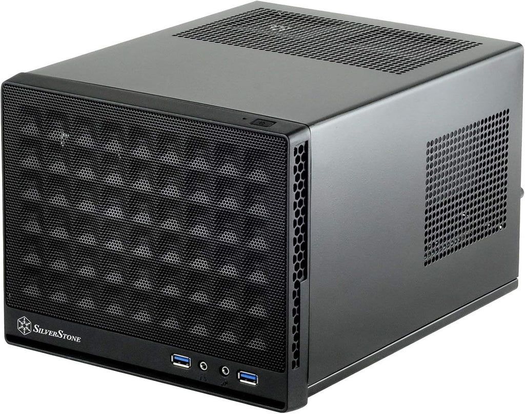 Black Ultra Compact Mini-ITX Computer Case with Mesh Front Panel K760712