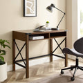 Grey Wash Metal Writing Desk H8116