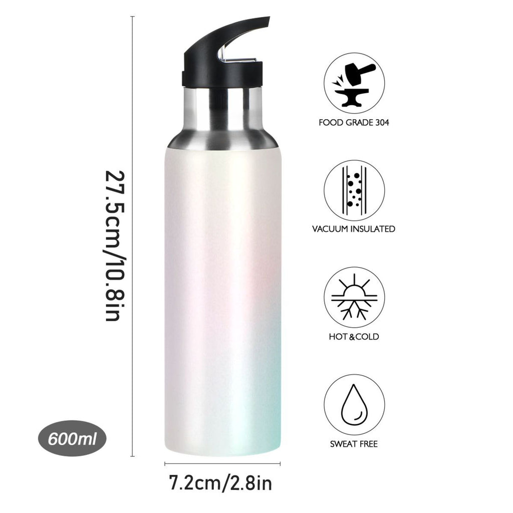 20 OZ Stainless Steel Vacuum Insulated Water Bottle with Straw Lid H65702