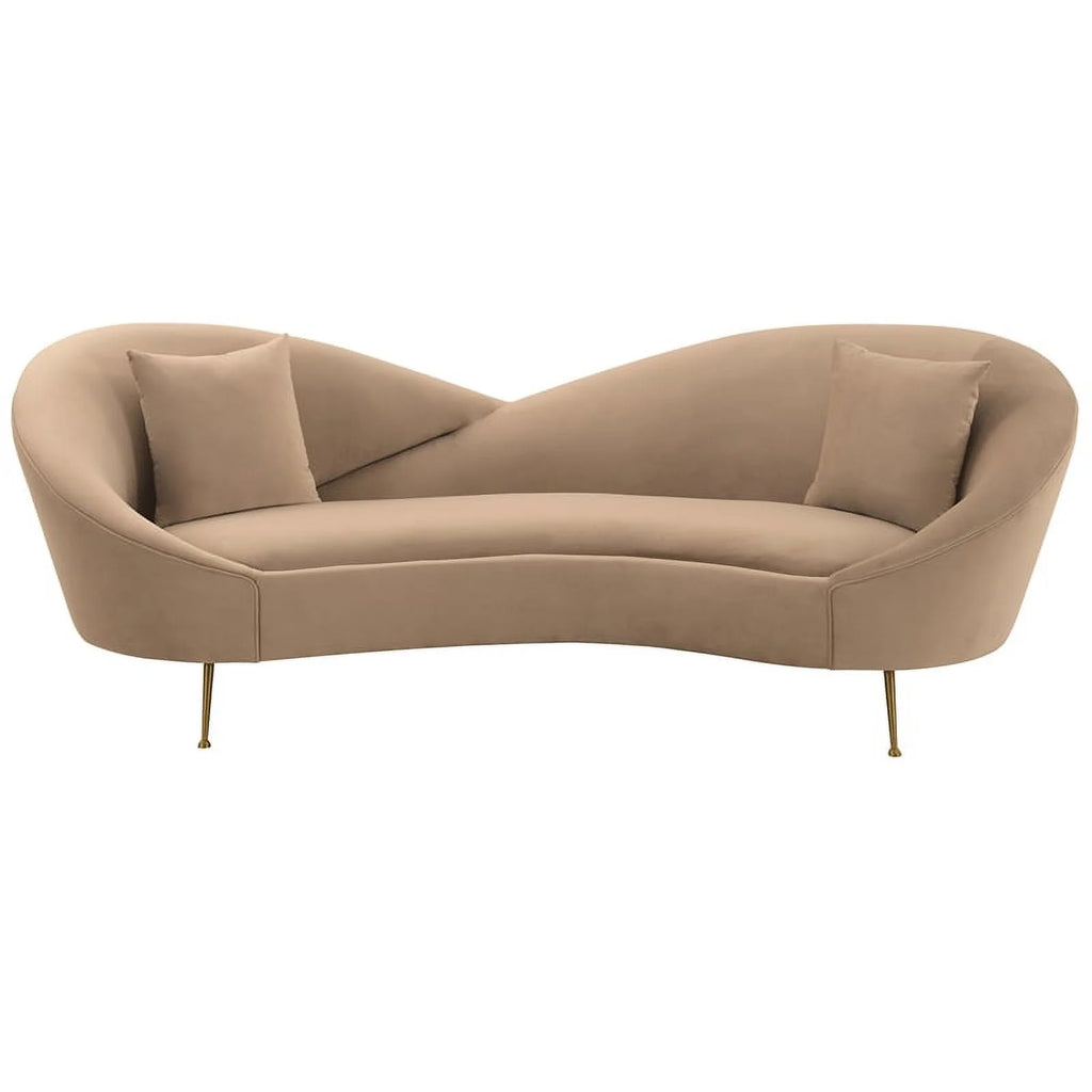 Upholstered Fabric and Metal Sofa X4303