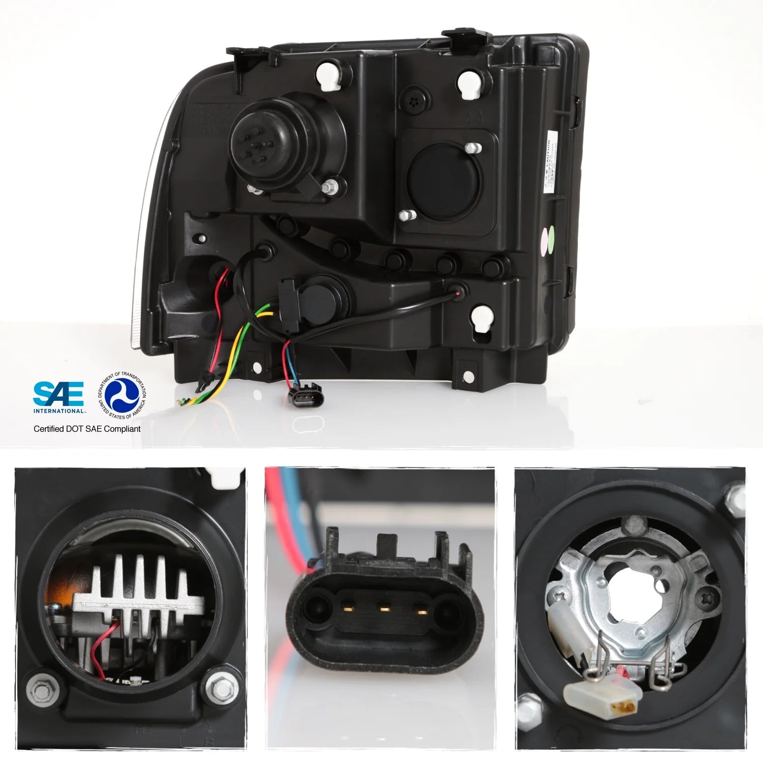 Black LED Projector Headlights for Ford F250 F350 F450 F550 Super Duty Z352876