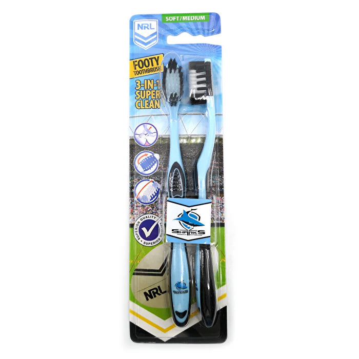 2pk Cronulla Sharks Toothbrushes B9112
