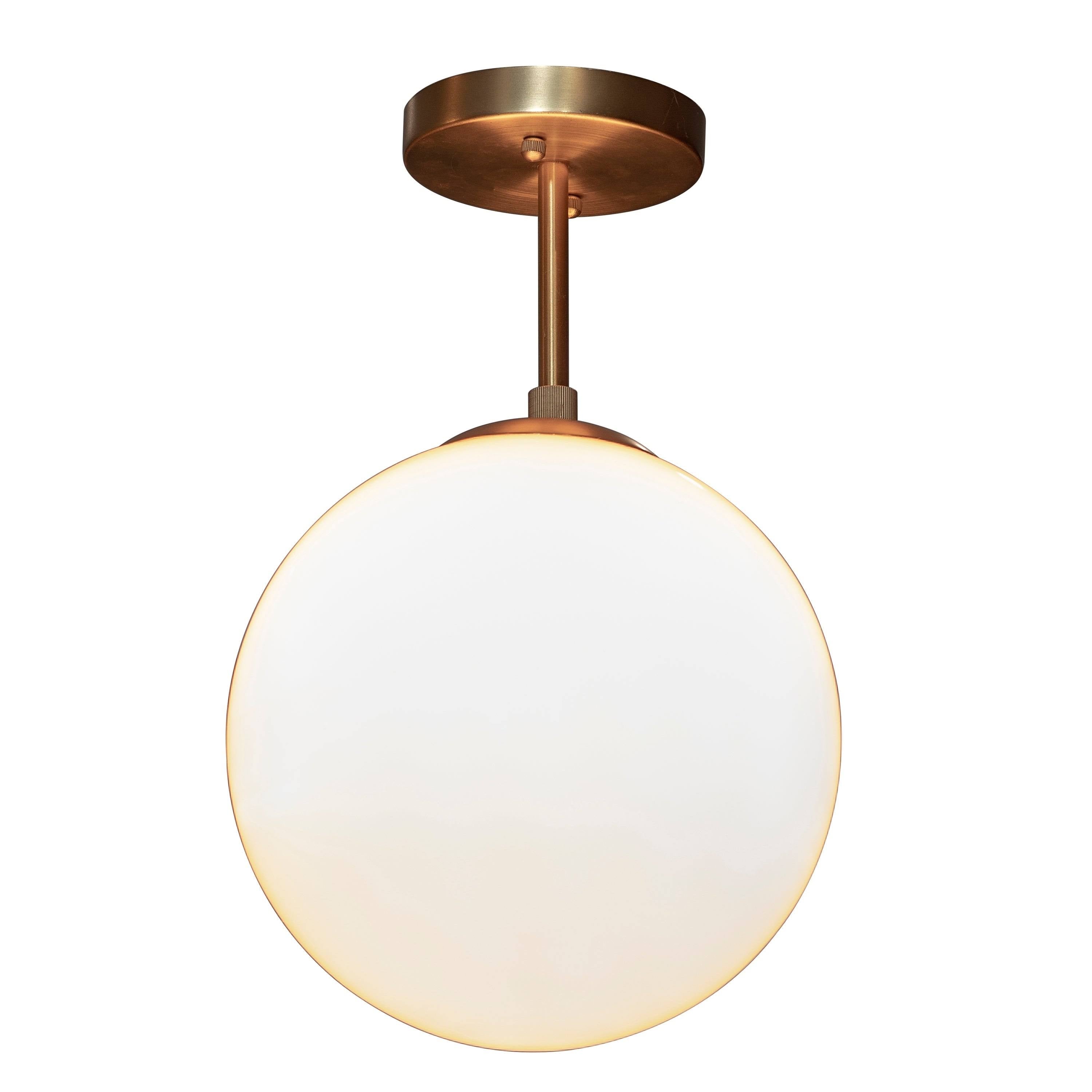 Glass 1-Light Semi-Flush F444193
