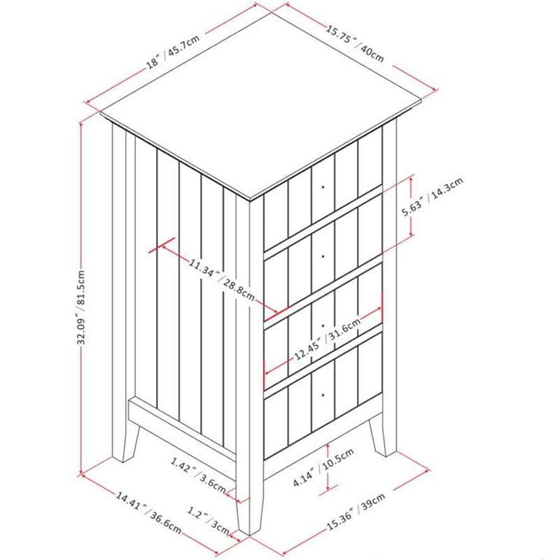 Four Drawer Floor Storage Cabinet in Pure White M866421