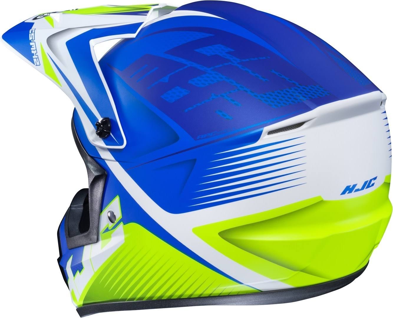Yellow-Blue Motocross Helmet A323