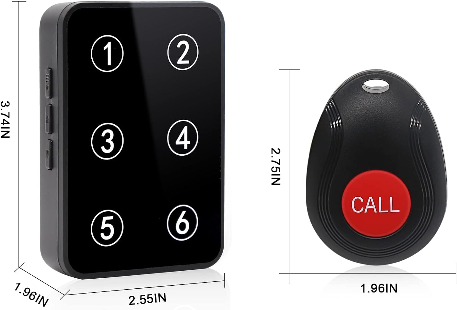 Wireless Call Button System with 2 Number Display Plug-in Receiver 6 Waterproof Transmitters C86521