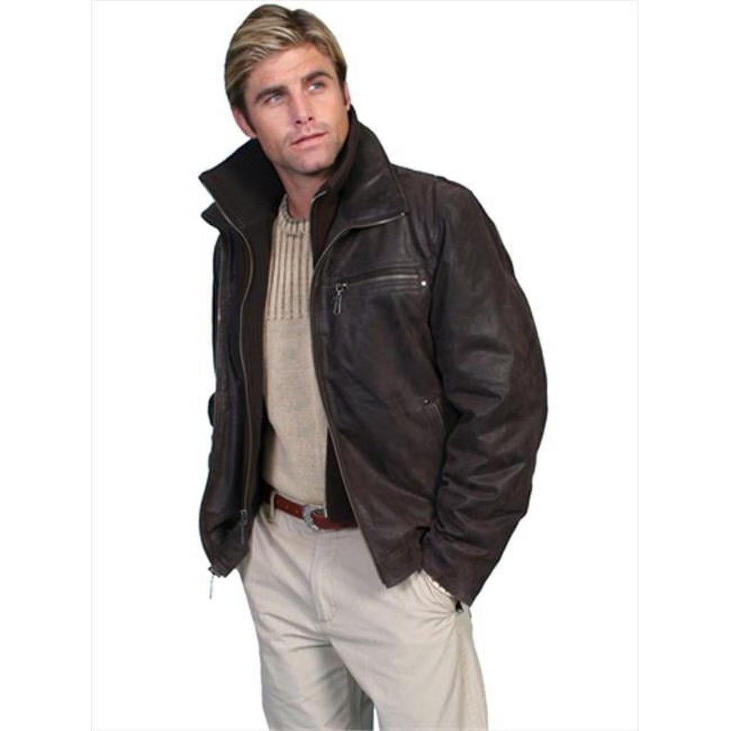 Brown Leather Wear Jacket XXL U238152