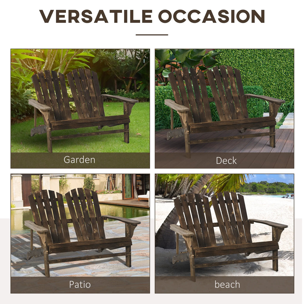 Brown Wooden Adirondack Chair K3560