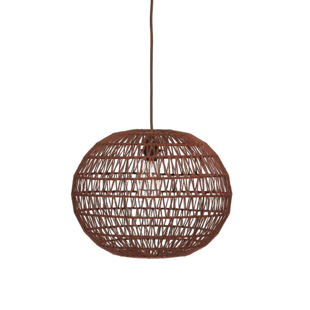 Woven Hemp Rope Pendant Light E29665