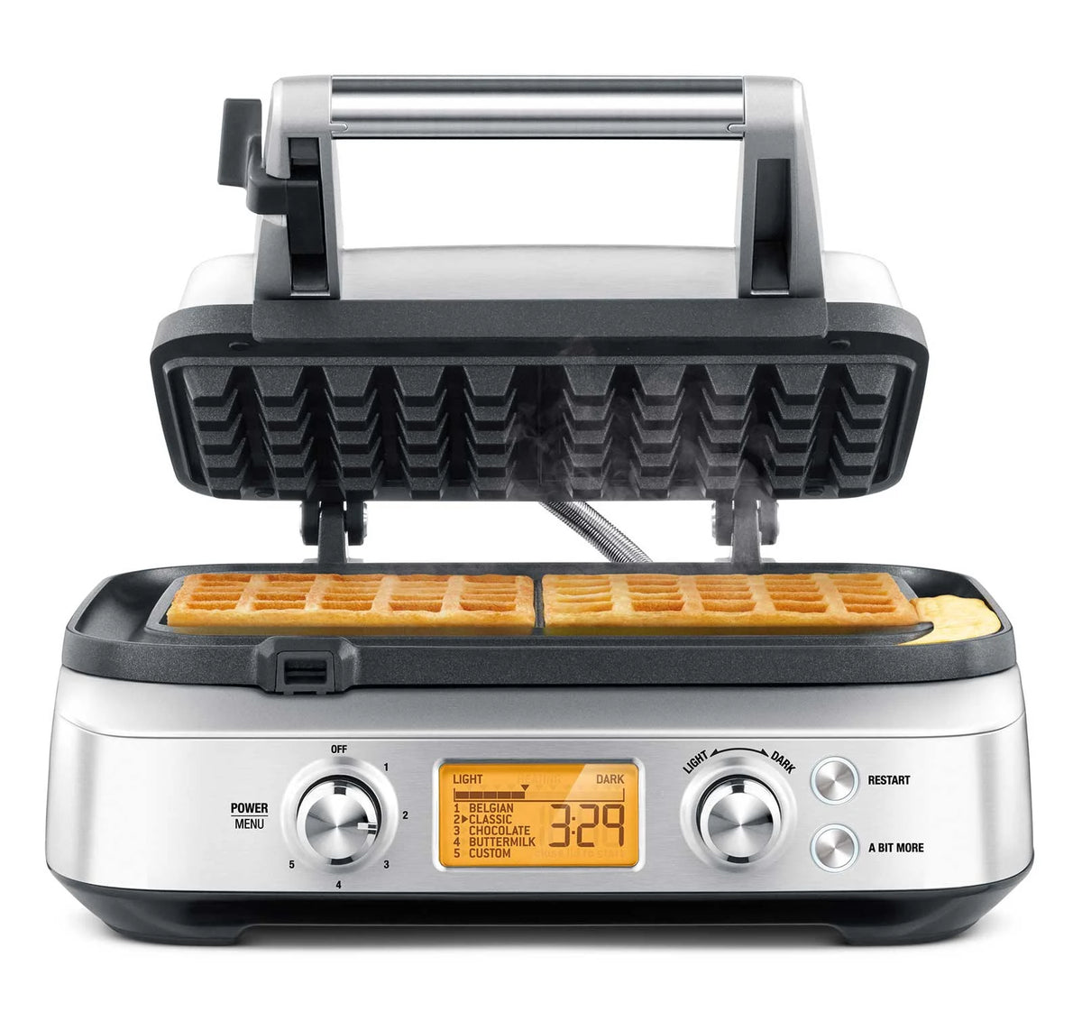 Brushed Stainless Steel 2 Slice Waffle Maker U580693