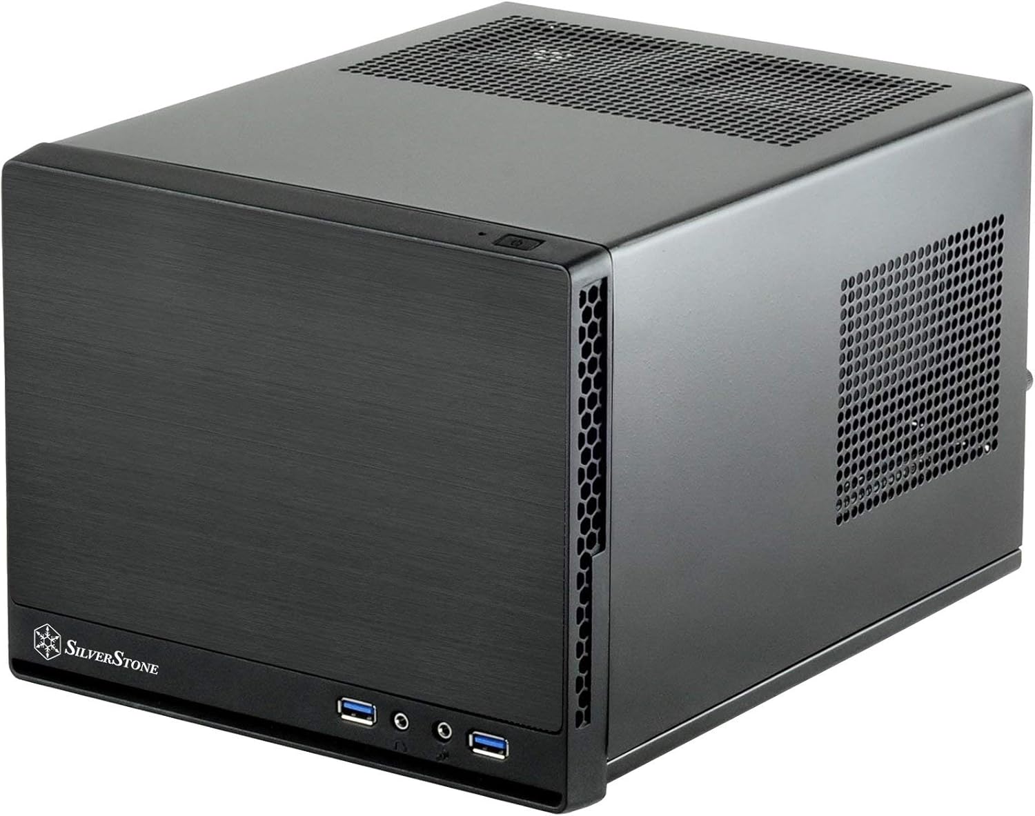 Black Ultra Compact Mini-ITX Computer Case with Mesh Front Panel K760712