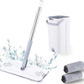 47 Inch Flat Mop and Bucket Set with 2 Microfiber Pads B84538