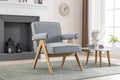 Mid-Century Modern Accent Chair with Solid Wood Armrest G22111